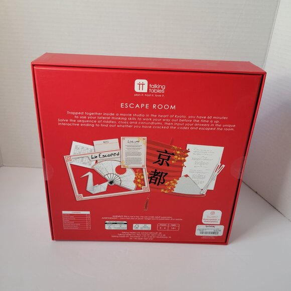Escape Room At Home Game Talking Tables Kyoto Movie Studio Brand New - Picture 2 of 6